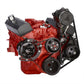 CVF B-350-SERPENTINE-AC-C Black Chevy Small Block Serpentine Conversion - AC & Power Steering Long Water Pump