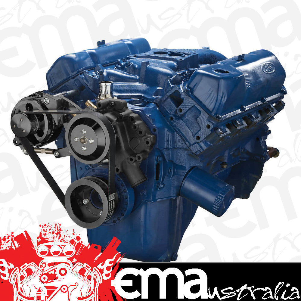 CVF B-351C-SERPENTINE-ALT Stealth Black Ford 351C Serpentine System - Alternator Only