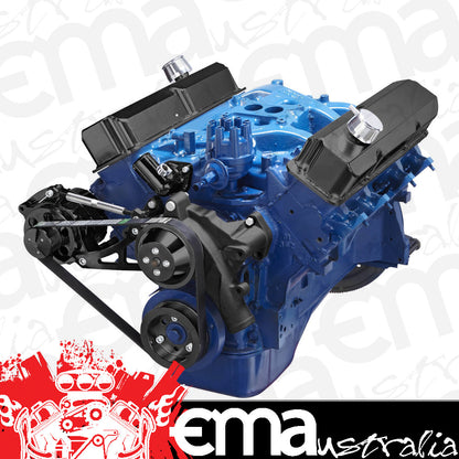 CVF B-390-SERPENTINE-ALT Black Ford 390 Serpentine System - Alternator Only