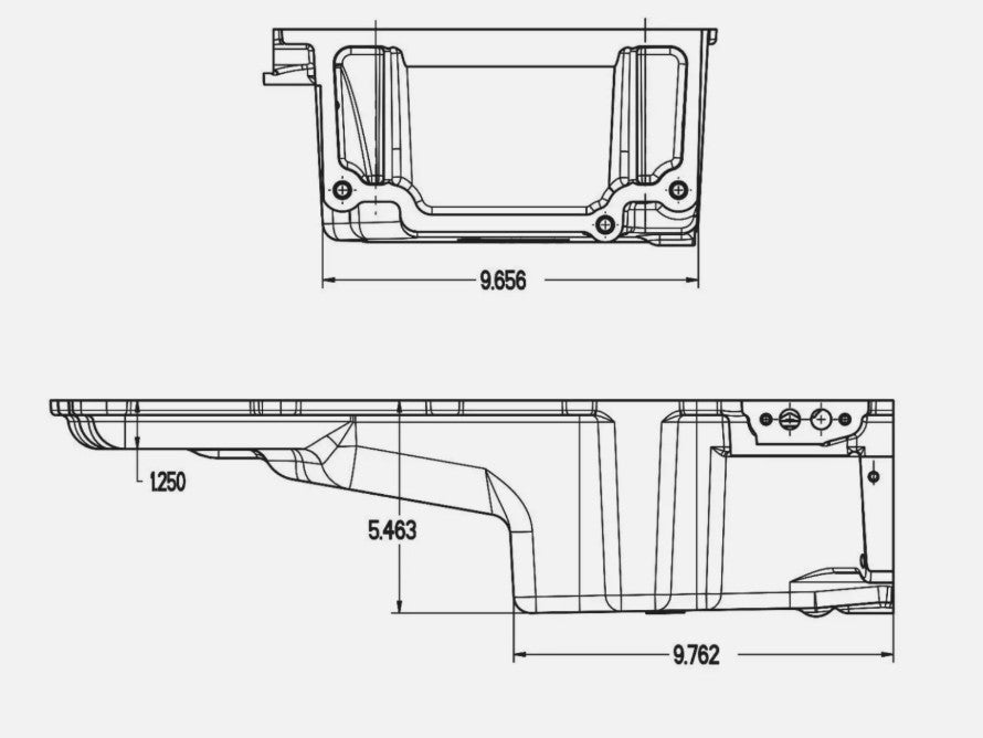 HOLDEN HQ LS1 ENGINE SWAP ALUMINIUM REAR DROP OIL PAN SUMP (EMA302-2)