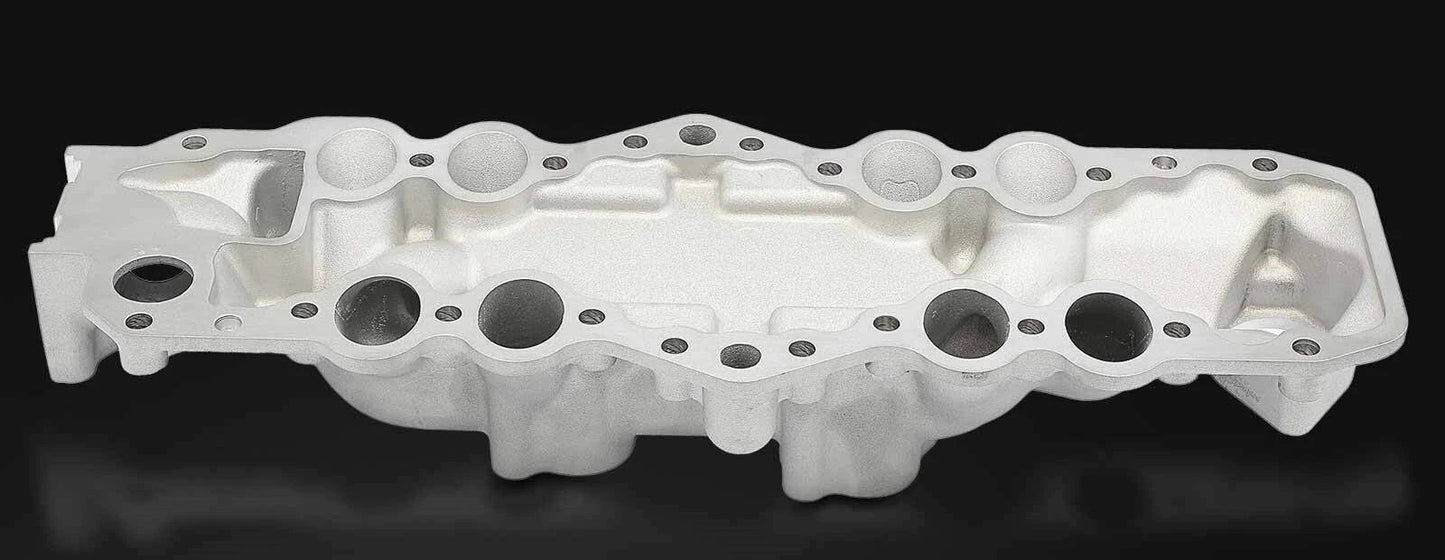 FORD FLAT HEAD SIDE VALVE INTAKE MANIFOLD DUAL CARB 49 - 53 SATIN (EMA-1103S)