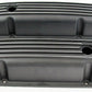 EMA8526BK | Chevy Small Block Retro Cast Finned Valve Covers Black (TALL)