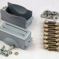 EMA8526BK | Chevy Small Block Retro Cast Finned Valve Covers Black (TALL)