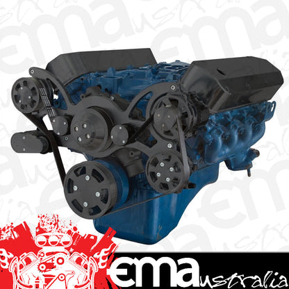 CVF B-460-WRAPTOR-PS Black Serpentine System for 429 & 460 - Power Steering & Alternator - All Inclusive