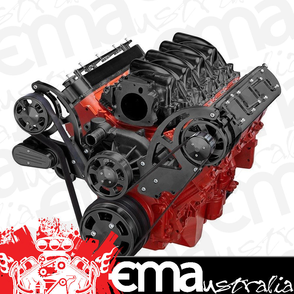 CVF B-LSX-WRAPTOR-ALT Black Chevy LS Engine Serpentine Kit - Alternator Only