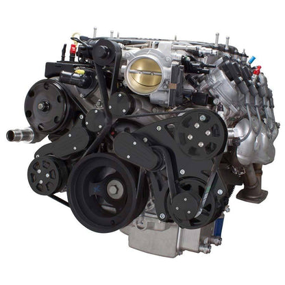 CVF B-LT4-WRAPTOR-AC Stealth Black Serpentine System for LT4 Supercharged Generation V - AC Power Steering & Alternator - All Inclusive