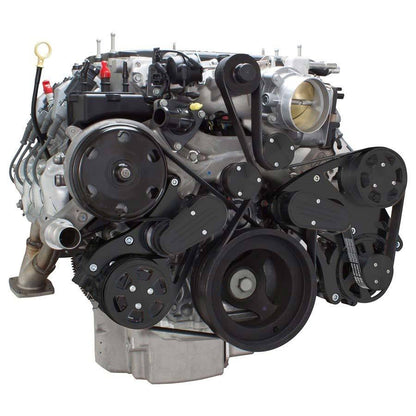 CVF B-LT4-WRAPTOR-ACO Stealth Black Serpentine System for LT4 Supercharged Generation V - AC & Alternator - All Inclusive