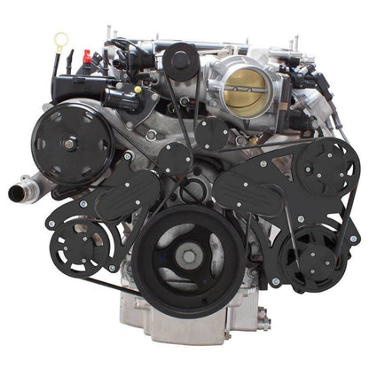 CVF B-LT4-WRAPTOR-ALT Stealth Black Serpentine System for LT4 Supercharged Generation V - Alternator Only - All Inclusive