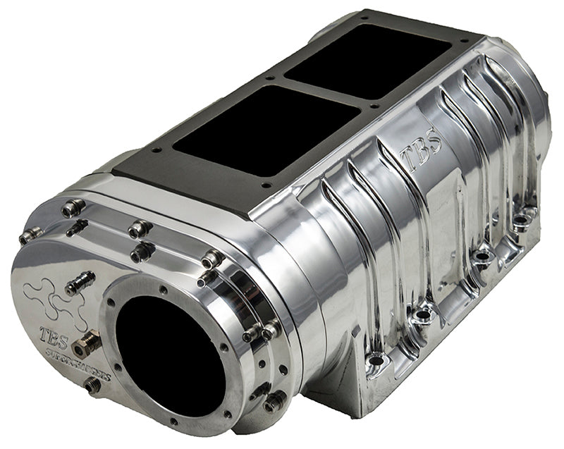 The Blower Shop B2023 Cast Case 8-71 Blower w/ 3-Lobe Billet Rotors w/ Teflon Front Offset Polished