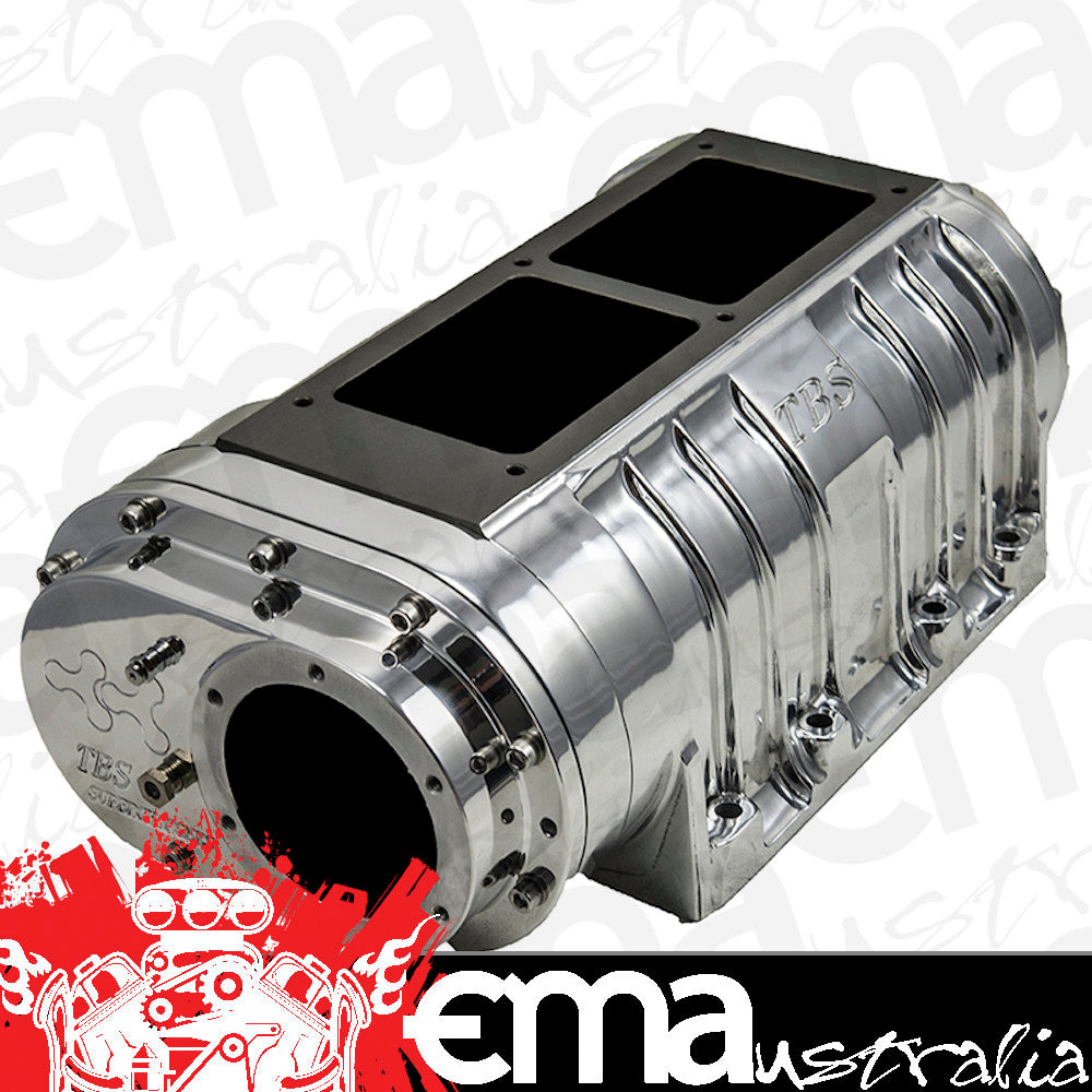 The Blower Shop B2023 Cast Case 8-71 Blower w/ 3-Lobe Billet Rotors w/ Teflon Front Offset Polished