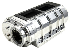 The Blower Shop B2224 Billet 8-71 Blower w/ 2-Lobe Cast Rotors New Cast Case Front Offset Polished