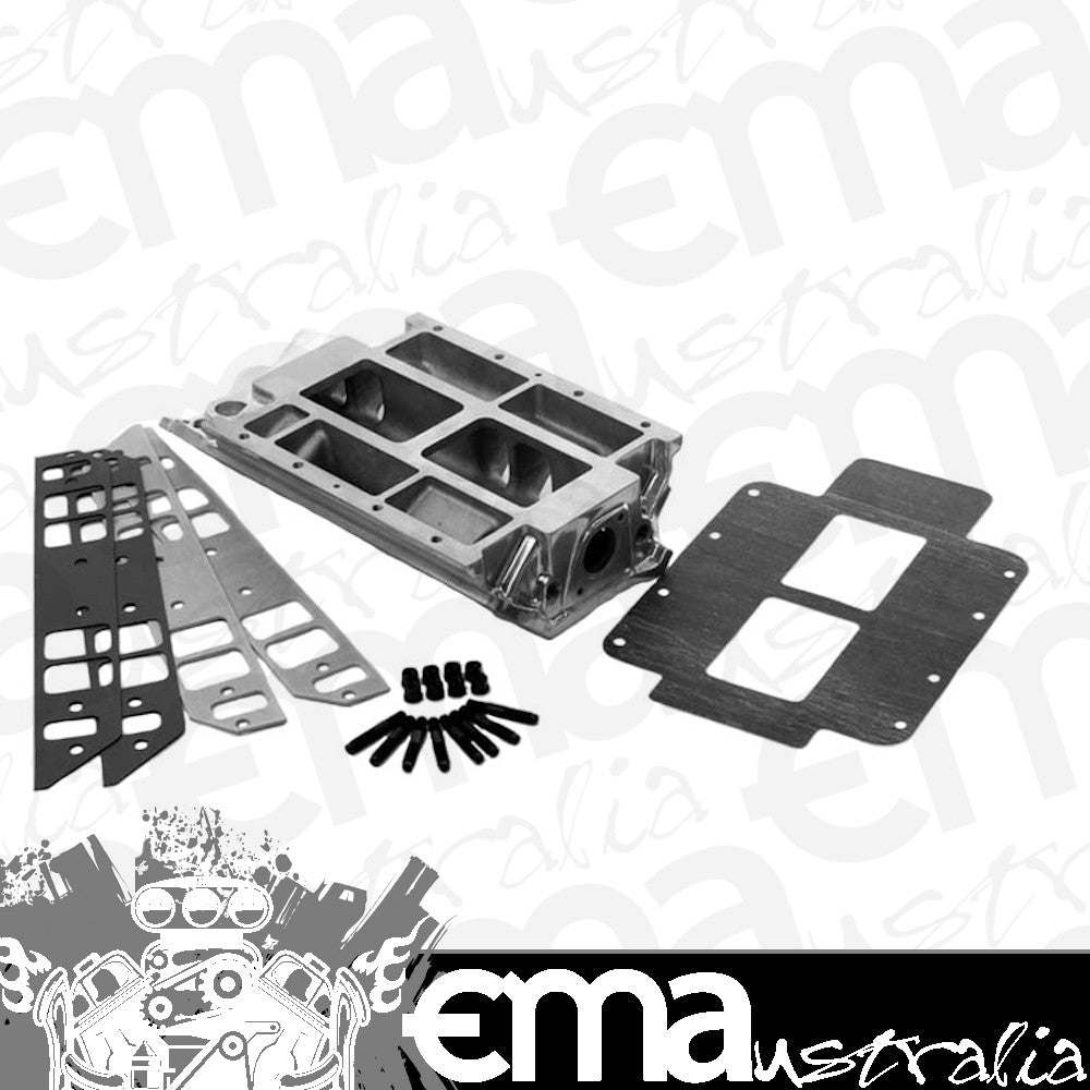 The Blower Shop B2520 Blower Manifold Polished suit BB Chev w/ Tall Deck Rectangle Port