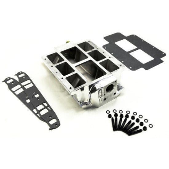 The Blower Shop B2533 Blower Manifold Satin suit SB Chev w/ Large Port Use Fe1206 Or Larger Gasket