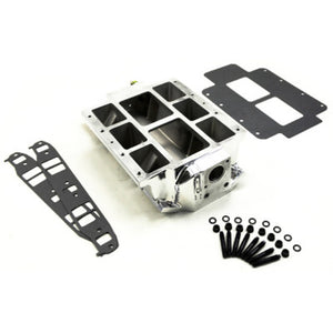 The Blower Shop B2533 Blower Manifold Satin suit SB Chev w/ Large Port Use Fe1206 Or Larger Gasket