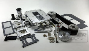 The Blower Shop B2633KIT Billet LS Square Port 6-71 Super Charger Kit Carbureted