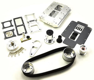 The Blower Shop B2634 LS Blower Kit EFI - Polished Finish suit Rectangle Port Heads
