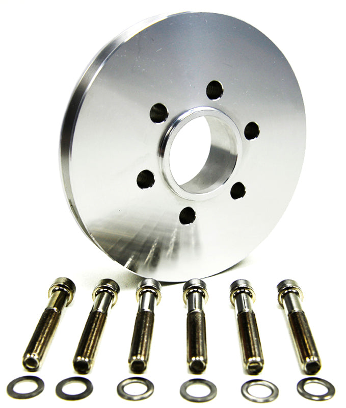 The Blower Shop B4212 Accessory V-Pulley suit BB Chev w/ 6-Bolt Hub 1V Polished