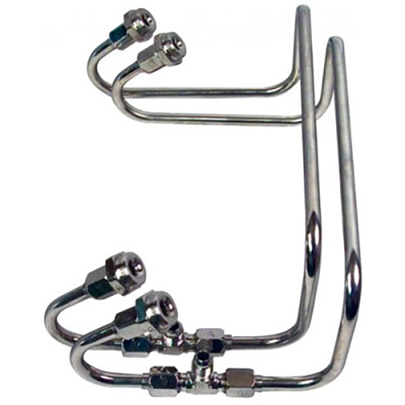 The Blower Shop B4372 Dual Inlet Fuel Line Kit suit 4150 Holley Carb S/Steel