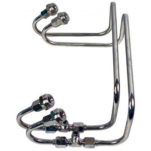 The Blower Shop B4372 Dual Inlet Fuel Line Kit suit 4150 Holley Carb S/Steel