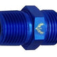 Phenix B638-4 Aluminium Fitting Male 3/8"Npt To Male -6an Flare Blue