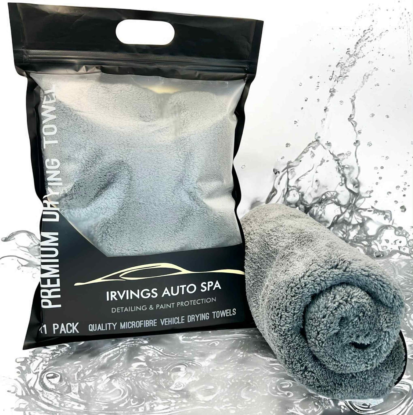 Irving's Auto Spa Premium Microfiber Car Cleaning & Drying Towel Scratch Free Detailing Microfiber