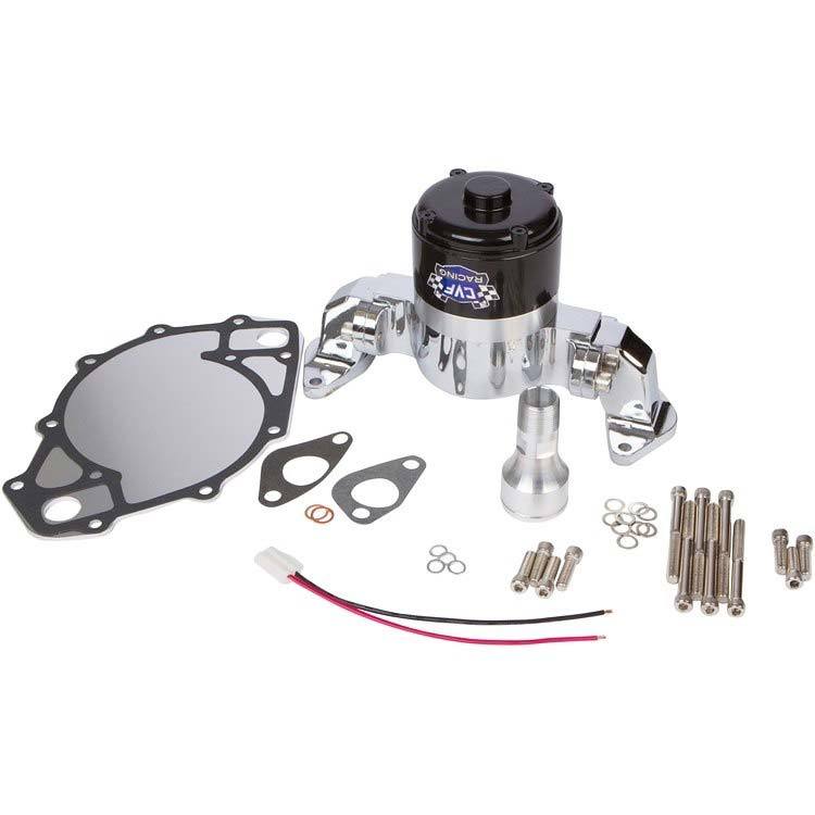 CVF BBF-EWP Ford 429-460 Big Block Electric Water Pump - 35 GPM Chrome