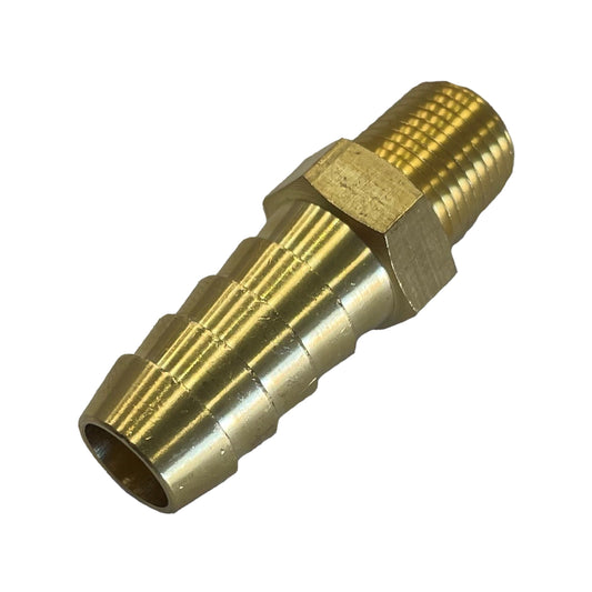 Brass Male Tail Fitting 3/8" (9.5mm) Hose Tube End to 1/8" (3.2mm) BSP Thread