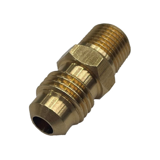Brass Male Flare Union 1/4" (6.3mm) Hose Tube x 1/8" (3.2mm) Male BSP Thread