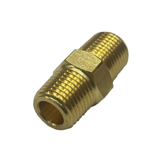 Brass Hex Nipple 1/8" (3.2mm) Male BSP Thread
