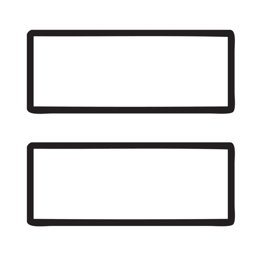 PAIR Black Polymer Number Plate Frames. Suits 6 Digit Number Plates