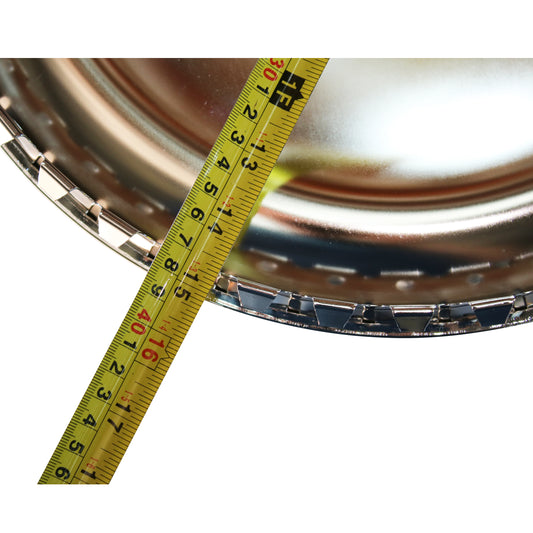 Full Moon 15" Smoothie Style Chrome Steel Hot Rod Hubcaps Wheel Cover