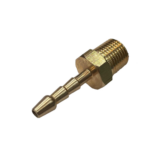 Brass Male Tail Fitting 1/8" (3.2mm) Hose Tube End to 1/8" (3.2mm) BSP Thread