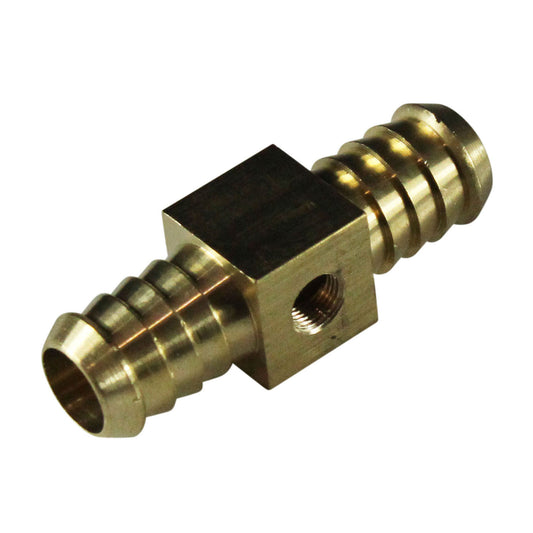 Brass Branch Hose Tee 3/4" (19.1mm) Hose Tube to 1/8" (3.2mm) Female NPT Thread