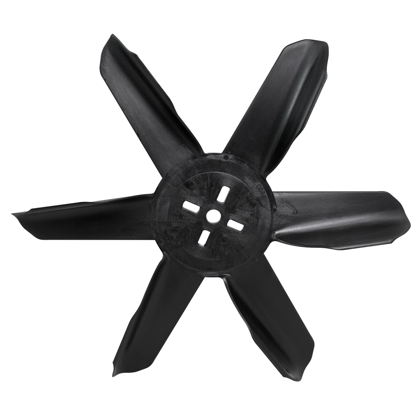 17" Standard Black Plastic Fan - 6 Blade