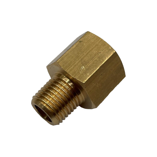 Brass Reducing Hex Adaptor 3/8" (9.5mm) Female to 1/4" (6.3mm) Male BSP Thread