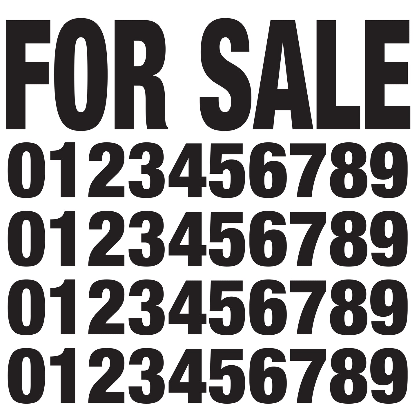 'For Sale' Decal Kit - Large White