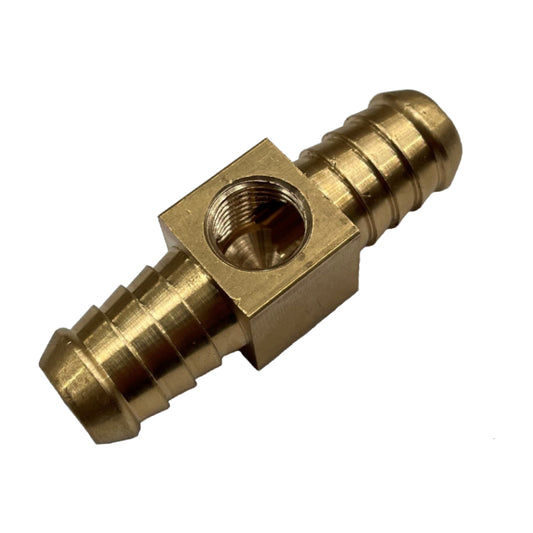 Brass Branch Hose Tee 5/8" (15.9mm) Hose Tube to 1/4" (6.3mm) Female NPT Thread