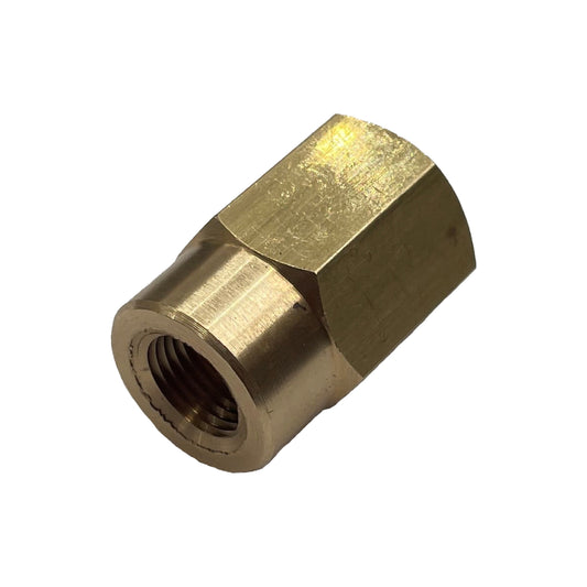 Brass Hex Reducing Socket 1/4" (6.3mm) BSP Thread to 1/8" (3.2mm) BSP Thread