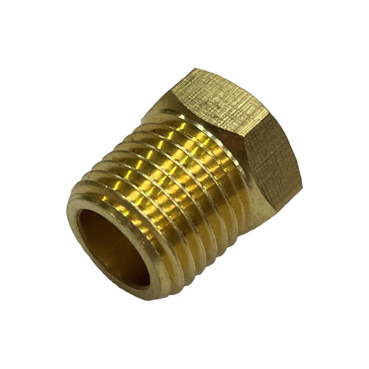 Brass Reducing Hex Bush 1/4" (6.3mm) Male to 1/8" (3.2mm) Female BSP Thread
