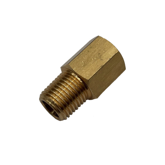 Brass Reducing Hex Adaptor 1/4" (6.3mm) Female to 1/4" (6.3mm) Male BSP Thread