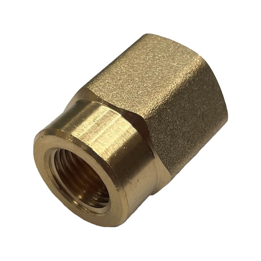 Brass Hex Reducing Socket 3/8" (9.5mm) BSP Thread to 1/4" (6.3mm) BSP Thread