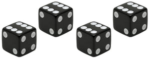 Trik Topz TT8001 Tyre Valve Caps - Black Dice (Set of 4)