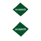 Hybrid Number Plate Decal Kit Set of 2