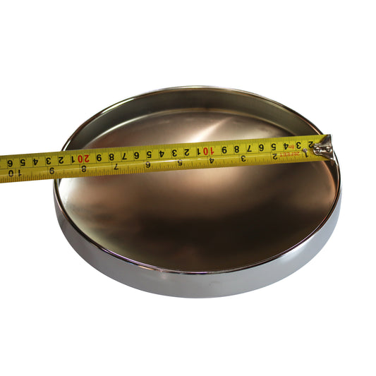 Baby Moon Chrome Steel Centre Hub Cap Steel Smoothie 8-5/16" ID x 2-1/2" High