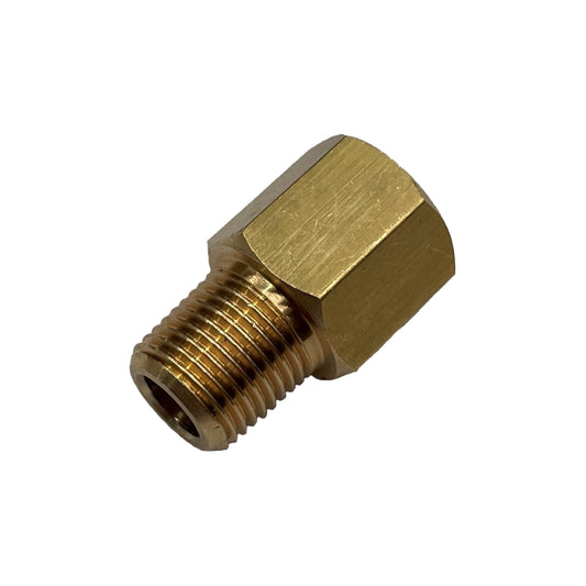 Brass Reducing Hex Adaptor 1/8" (3.2mm) Female to 1/8" (3.2mm) Male BSP Thread
