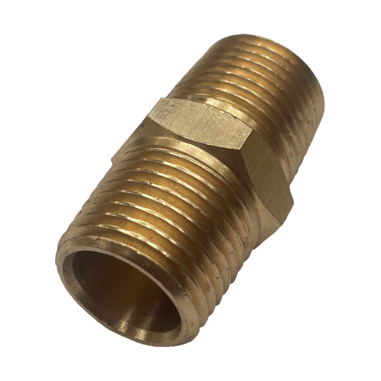 Brass Hex Nipple 1/2" (12.7mm) Male BSP Thread
