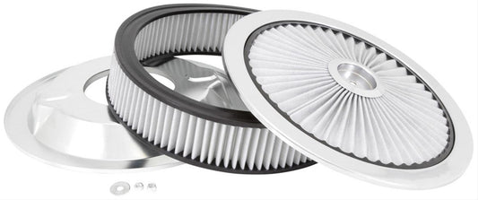 SPEC-47628 - Air Cleaner, ExtraFlow, Round, Dropped Base, Steel, Zinc Plated, 14 in. Diameter, 3 in