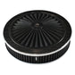 TFI-45721 Extraflow Black Chrome Air Cleaner Filter 9"x 2" Assy fit Holley 5-1/8" Base