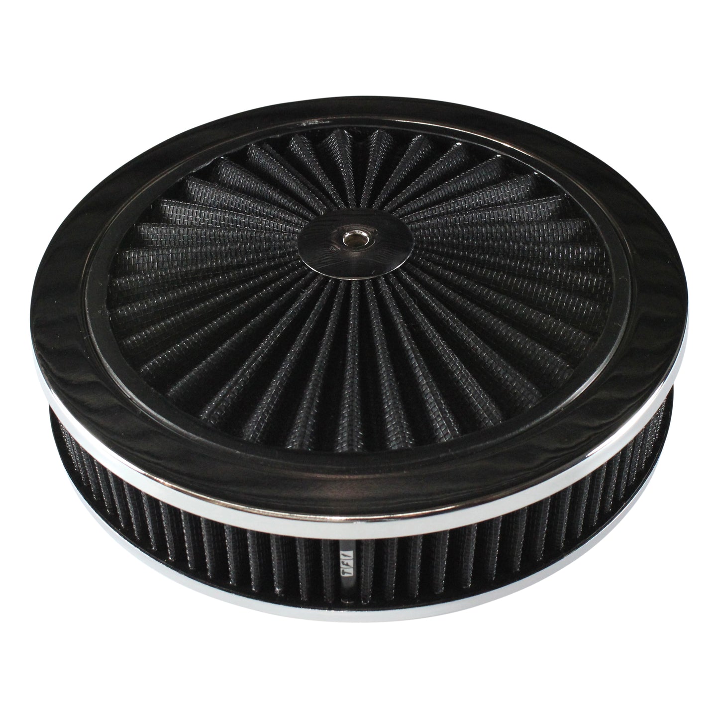 TFI-45721 Extraflow Black Chrome Air Cleaner Filter 9"x 2" Assy fit Holley 5-1/8" Base
