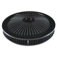 TFI-47649 Extraflow All Black Air Filter Cleaner 14" x 2" Holley Edelbrock Recessed Base